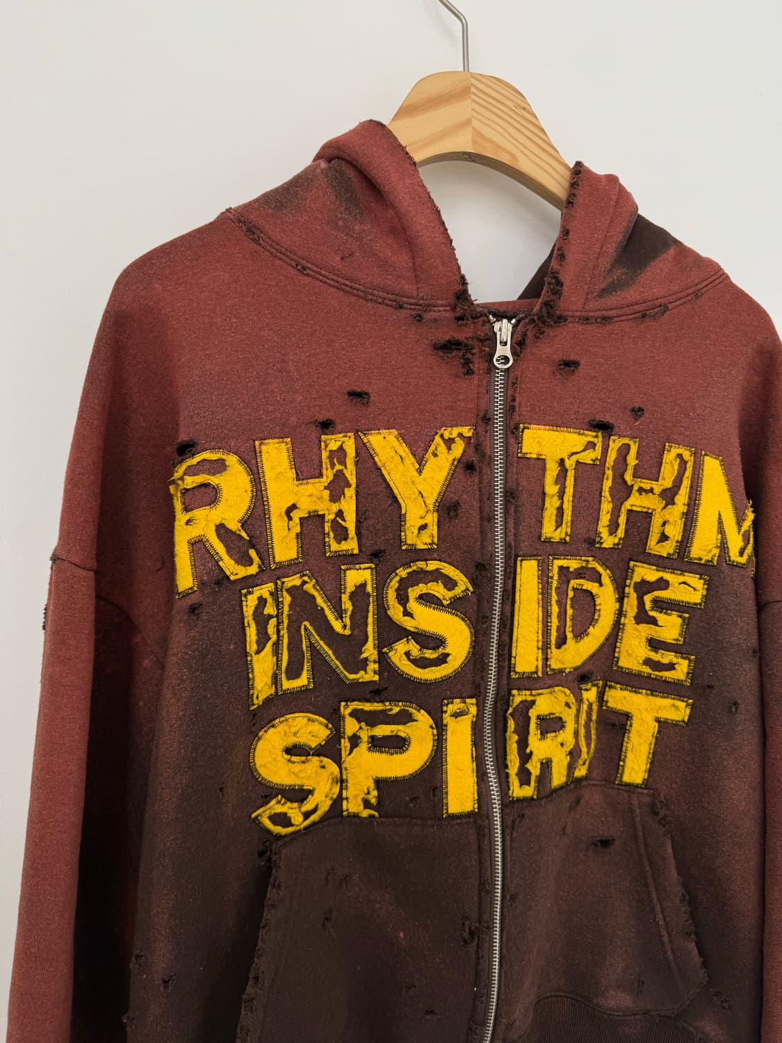 빈티지 크롭 후드집업(기모) 상품이미지2