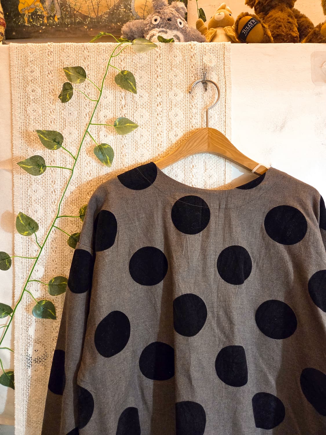 벨벳 도트 블라우스 상품이미지2