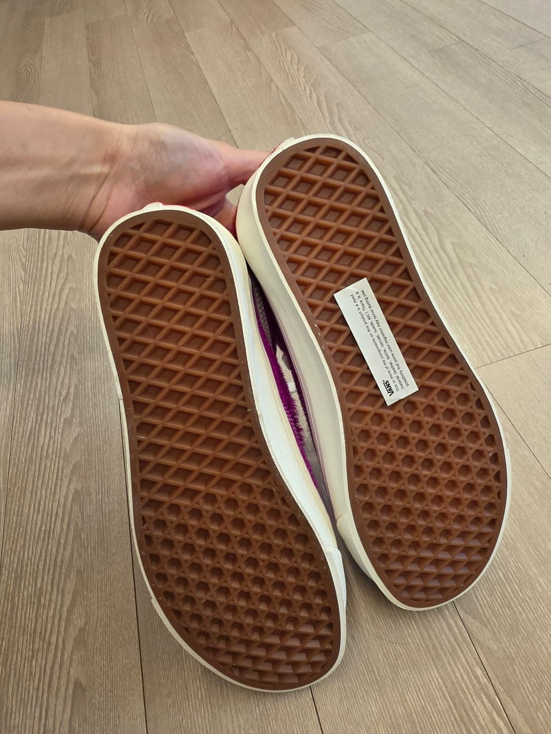 반스 핑크 딥오렌지 배색 운동화 상품이미지5