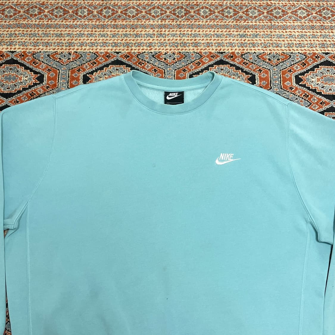 나이키 스몰로고 스카이블루 기모 맨투맨 남성XL  상품이미지2