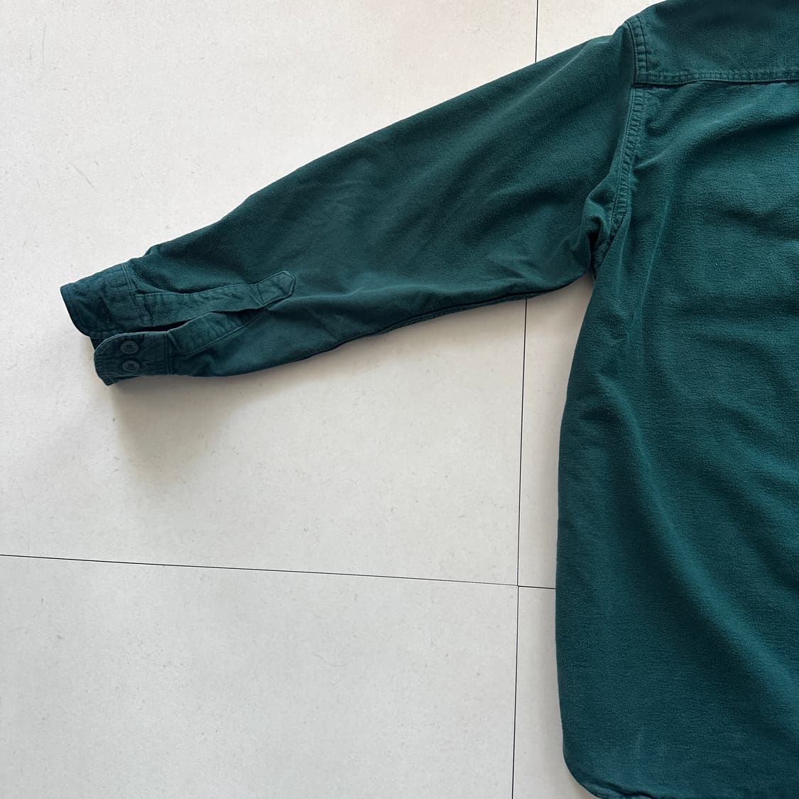 엘엘빈 샤모아 클로스 플란넬 해비 코튼 셔츠 그린 L-REG 상품이미지8