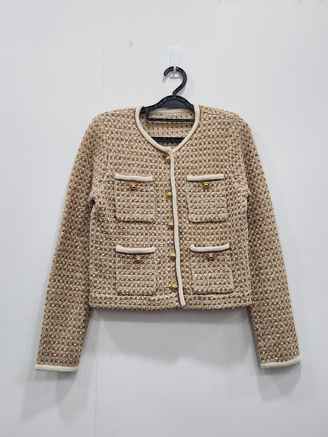 [M] 더맥 The Mac 금장 트위드 자켓 니트 가디건 상품이미지1