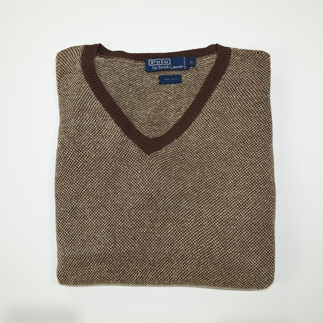 CL096 L 폴로 실크 버드아이 V넥 니트 상품이미지7