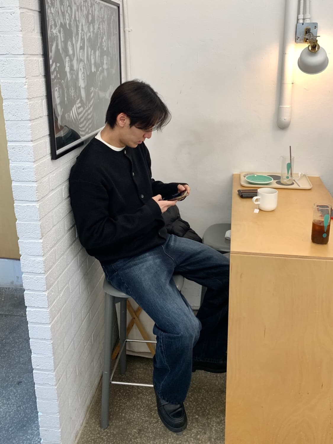 휴즈네스트 라운드넥 가디건 M 상품이미지3