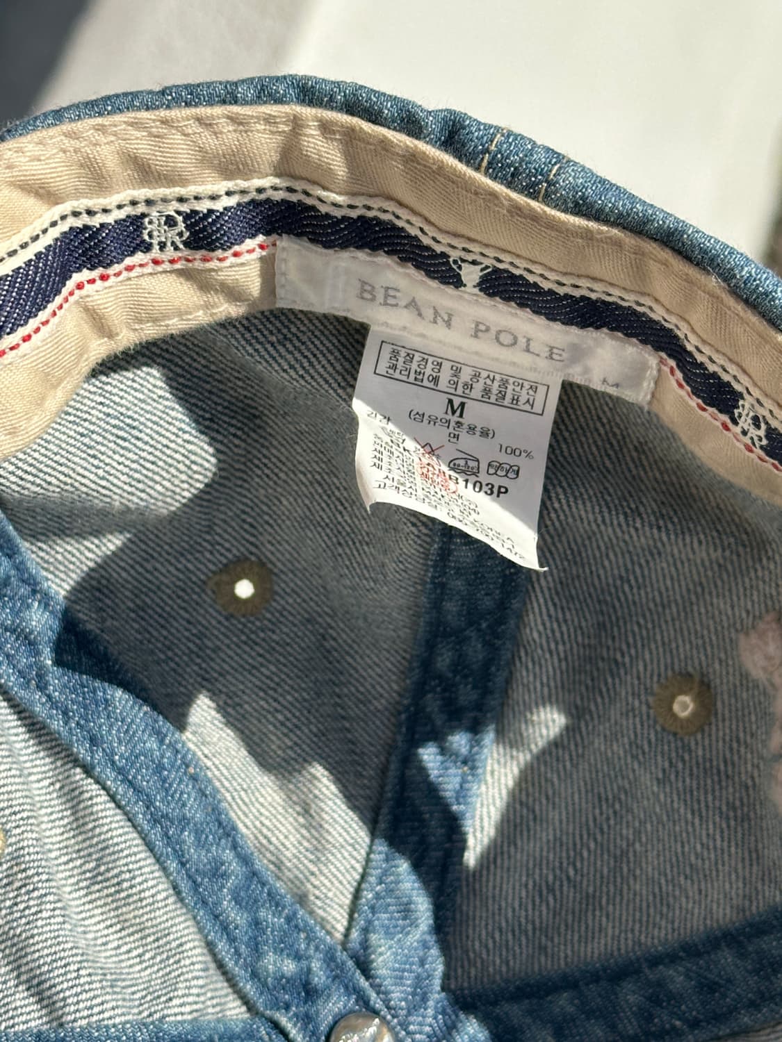 [F] 빈폴 빈티지 스타일 데님 볼캡 모자 상품이미지8