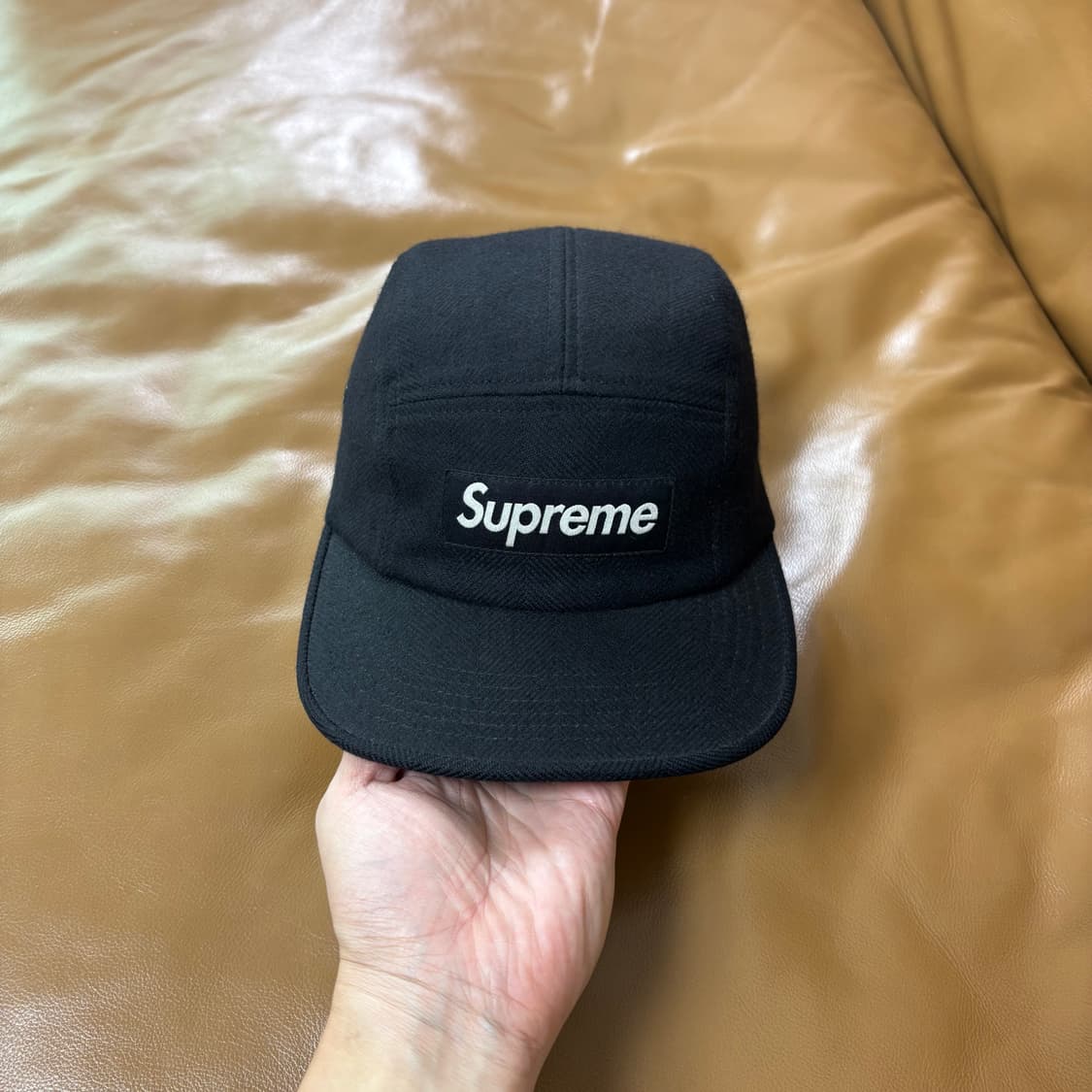Supreme 슈프림 블랙 캠프캡 모자 (Black) 상품이미지2