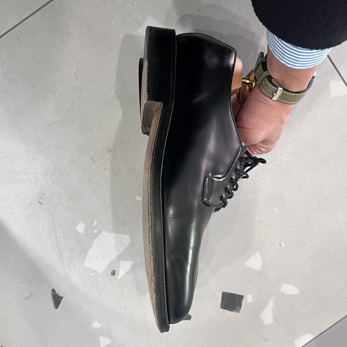 [uk8.5, 275] 얀코 허드슨1 블랙 더비 홍창 상품이미지4