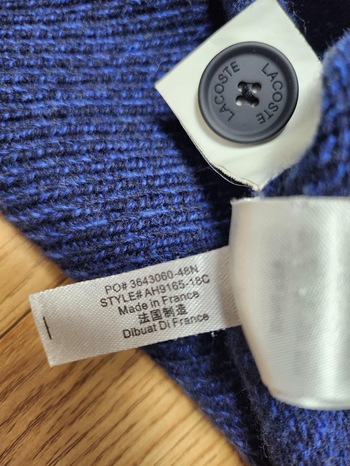 라코스테 메리노울100 가디건 M 상품이미지10