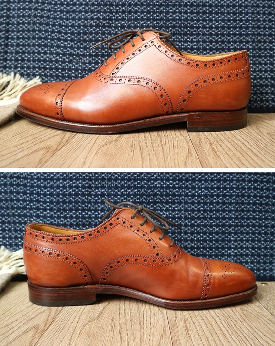 영국 메이드 grenson  그렌슨 가죽 윙팁  250F 상품이미지5