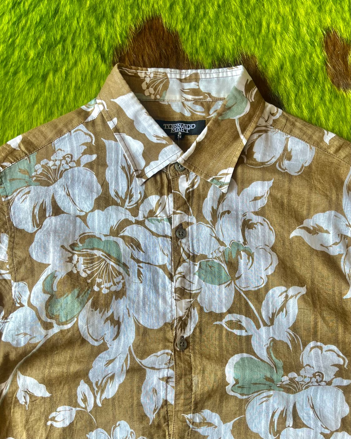 TORNADI MART Floral Pattern 1/2 Shirt 상품이미지4