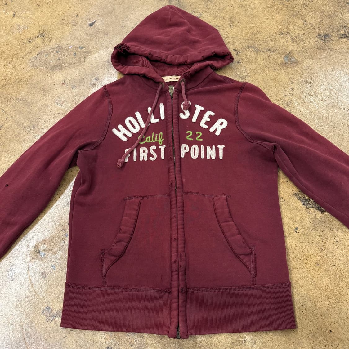 홀리스터 버건디 후드집업  상품이미지3