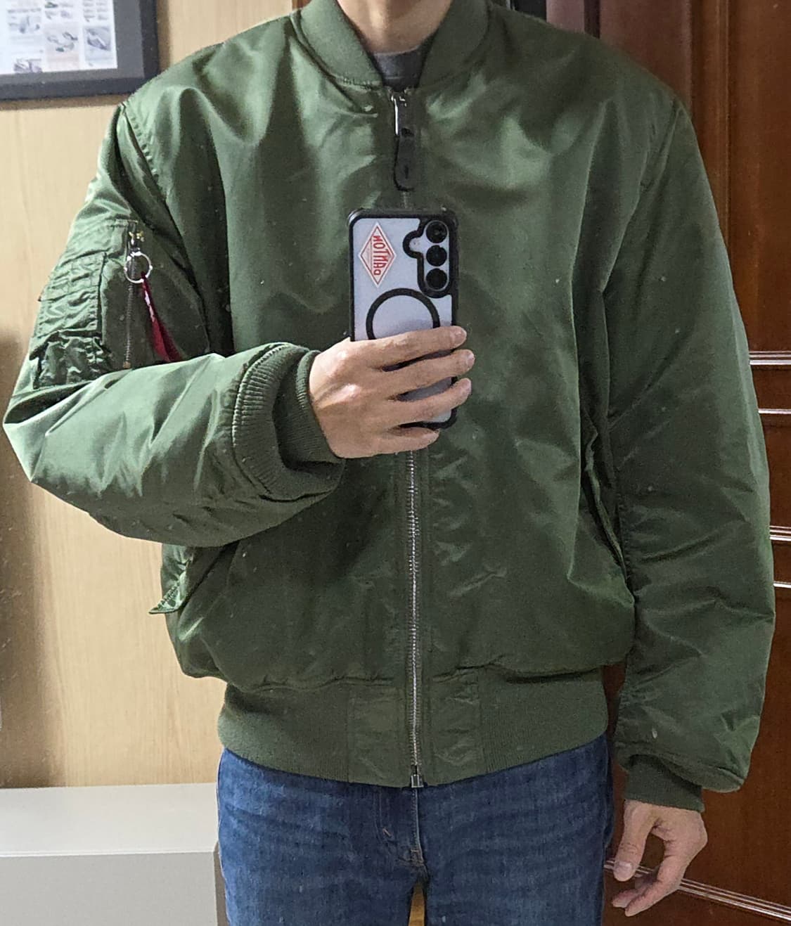 (착샷) 알파인더스트리 ma-1 세이지 상품이미지10