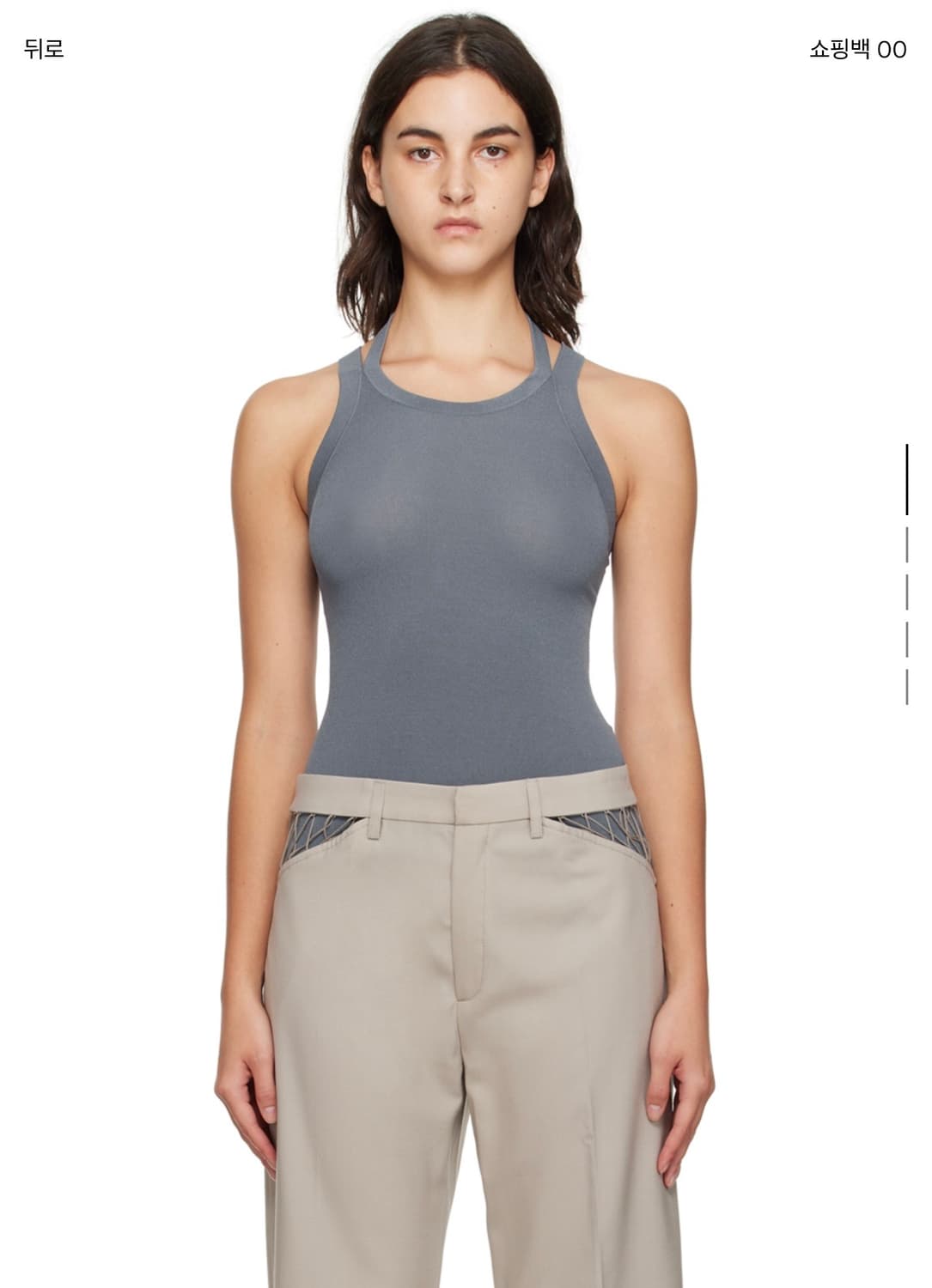 Dion lee 절개 포인트 홀터넥 슬리브리스 상품이미지2