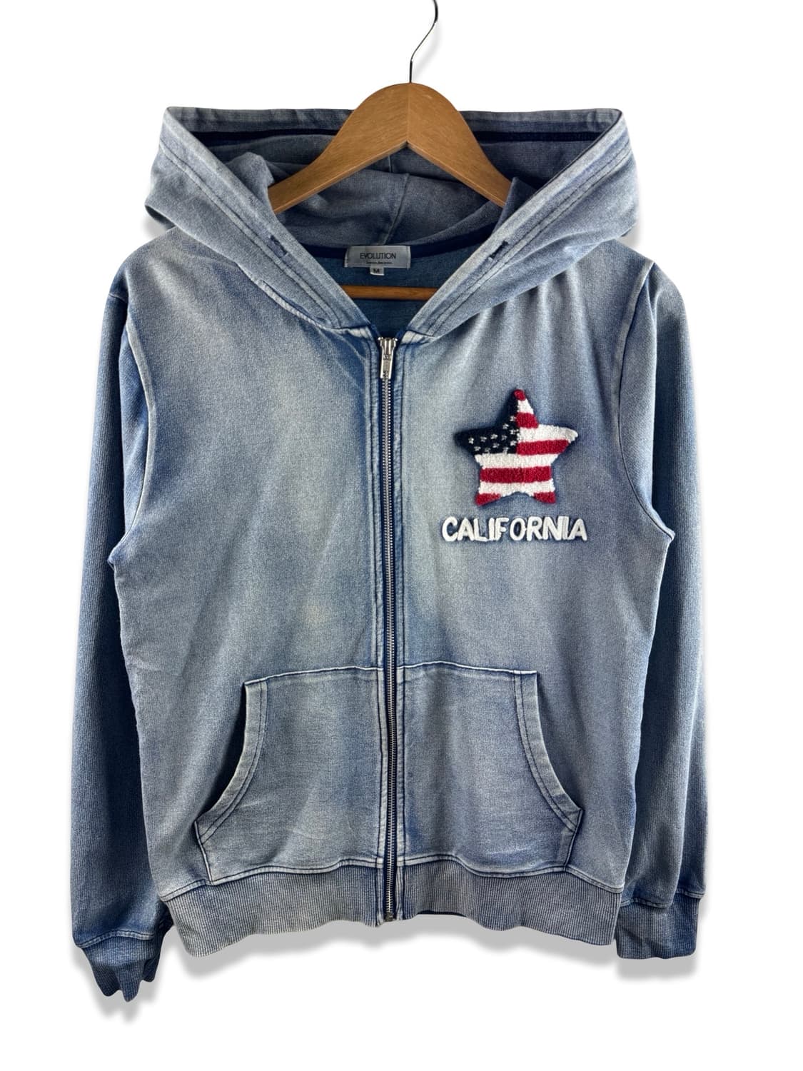 JPN 스타패치 성조기 워싱 후드집업2526 상품이미지1