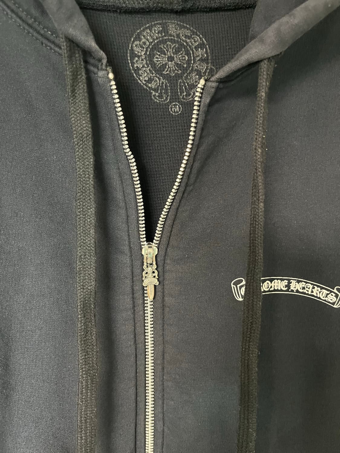 크롬하츠 스크롤로고 플리스 헤비웨스트 후드집업M  상품이미지2