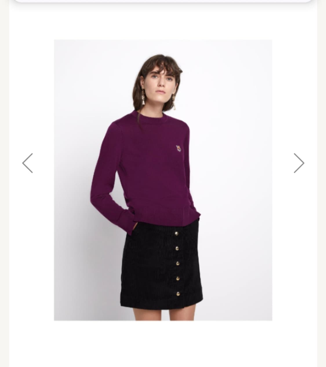 (정품) 메종키츠네 울 니트 양모100 니트 M 여성 상품이미지2