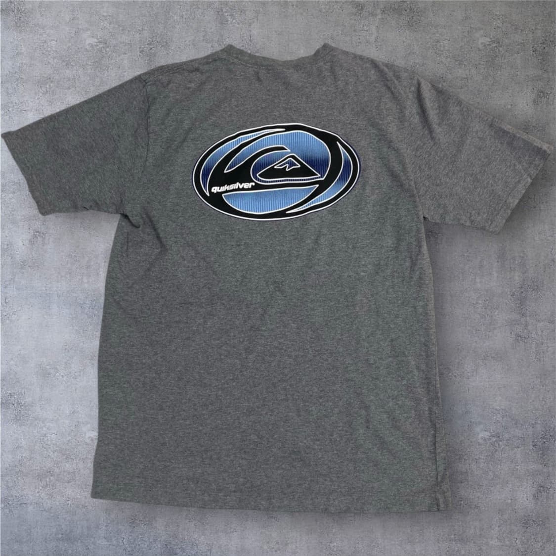 퀵실버 Quiksilver 그레이 로고 프린팅 반팔 티셔츠 L 상품이미지5