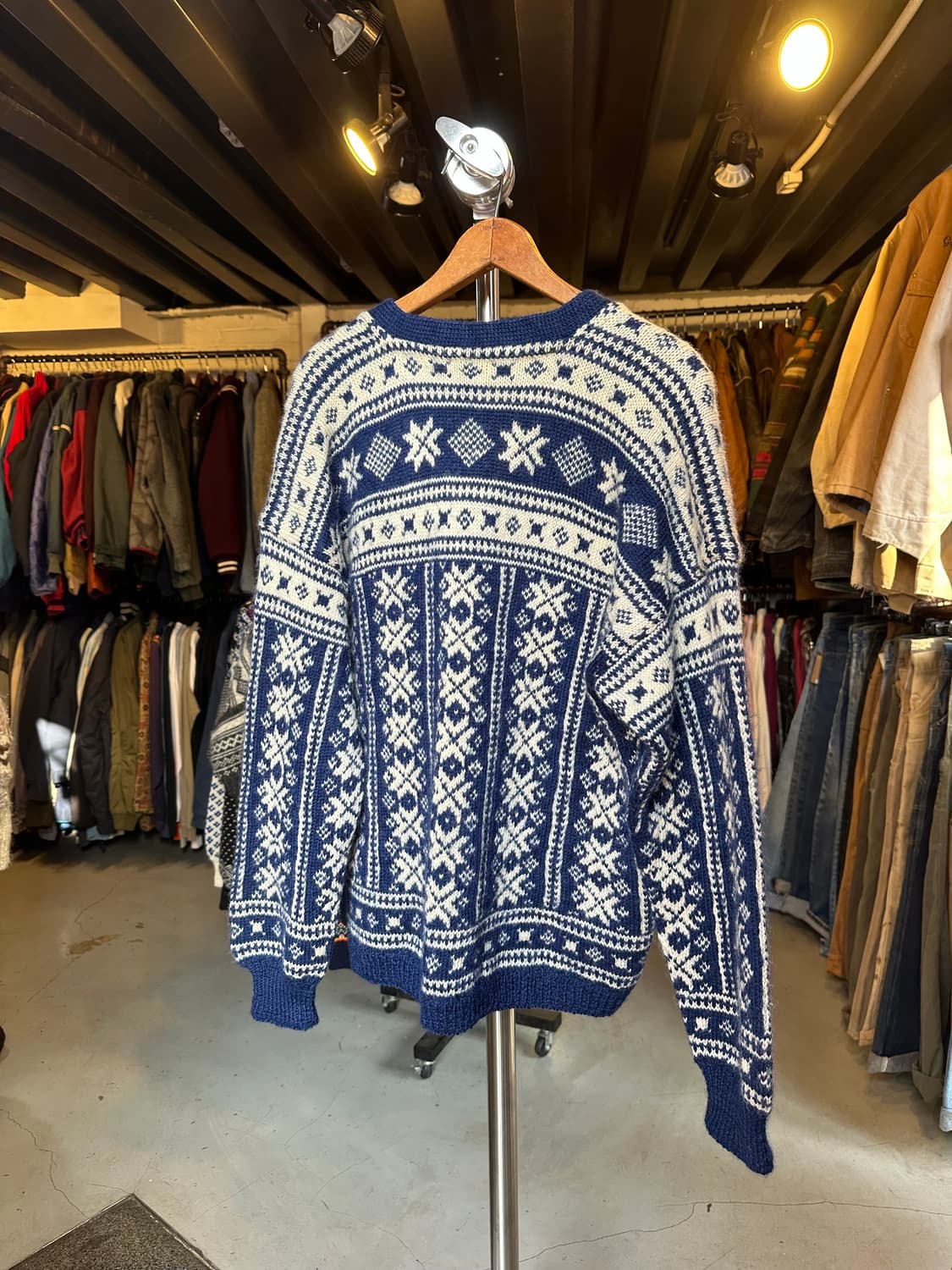 Unknown 헤비 울 노르웨이 노르딕 스웨터 가디건 상품이미지2