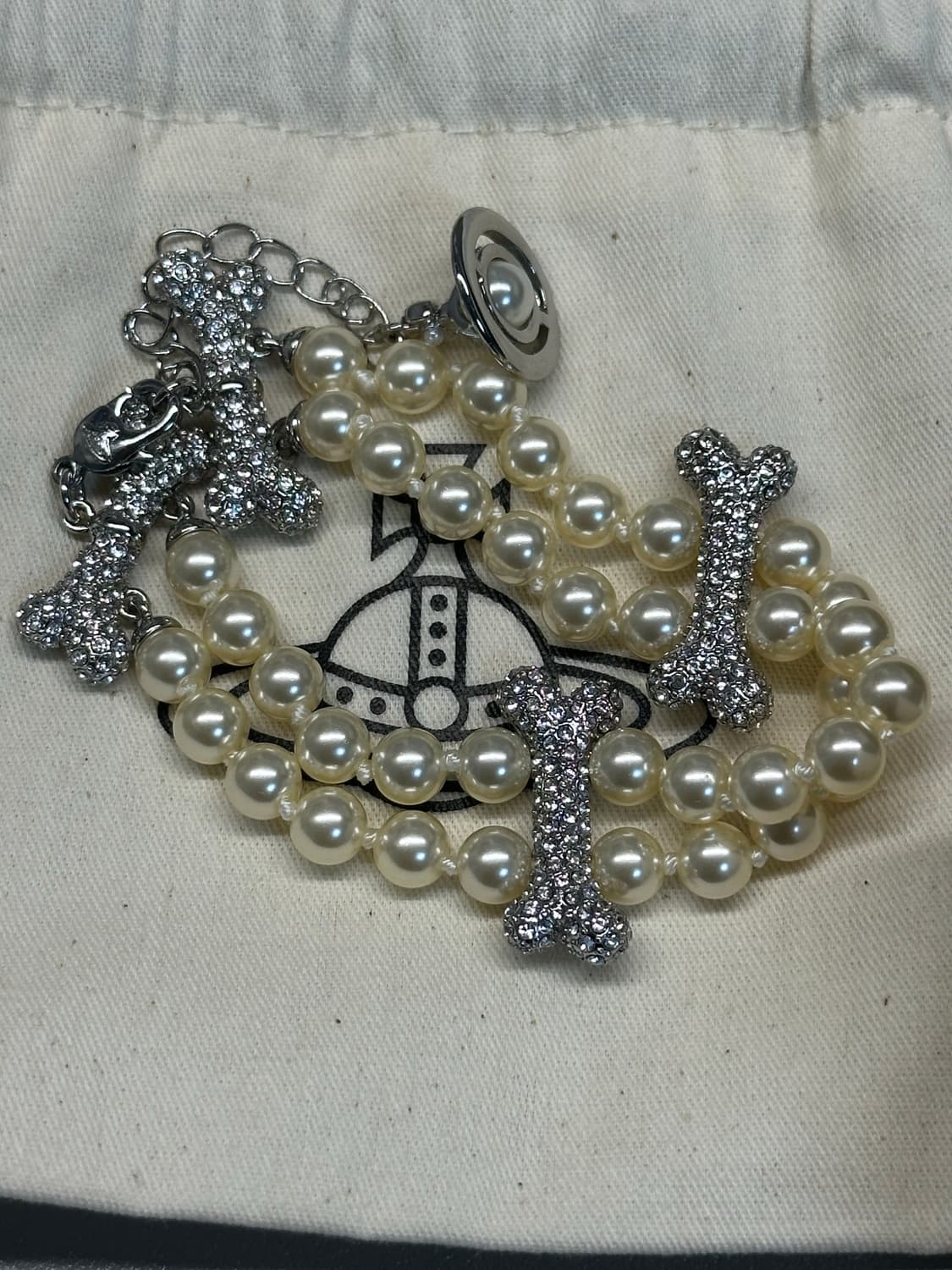 비비안웨스트우드 Faustine 펄 브레이슬릿 상품이미지2