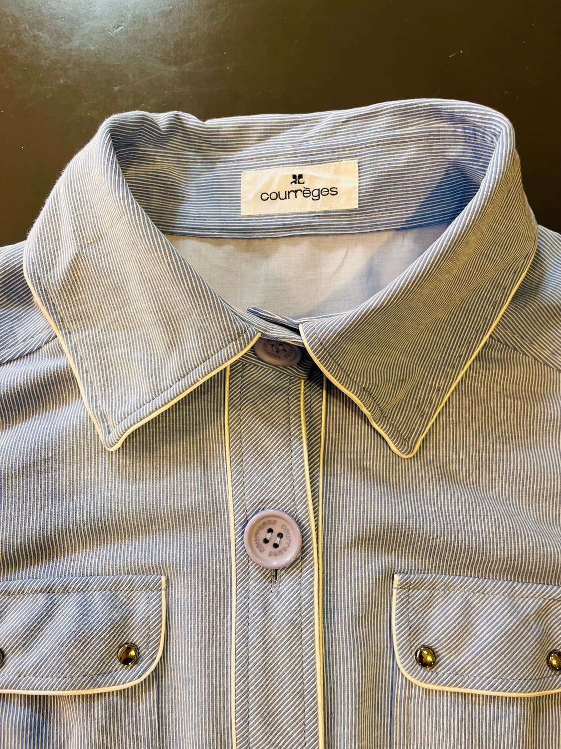 쿠레쥬 스트라이프 셔츠 원피스 상품이미지4