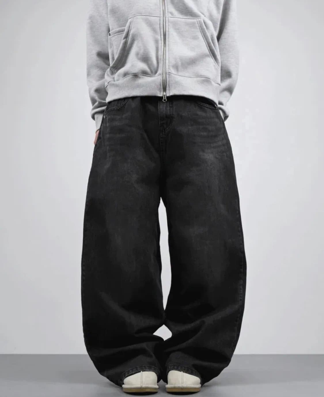 slup washing wide curve denim pants 상품이미지1