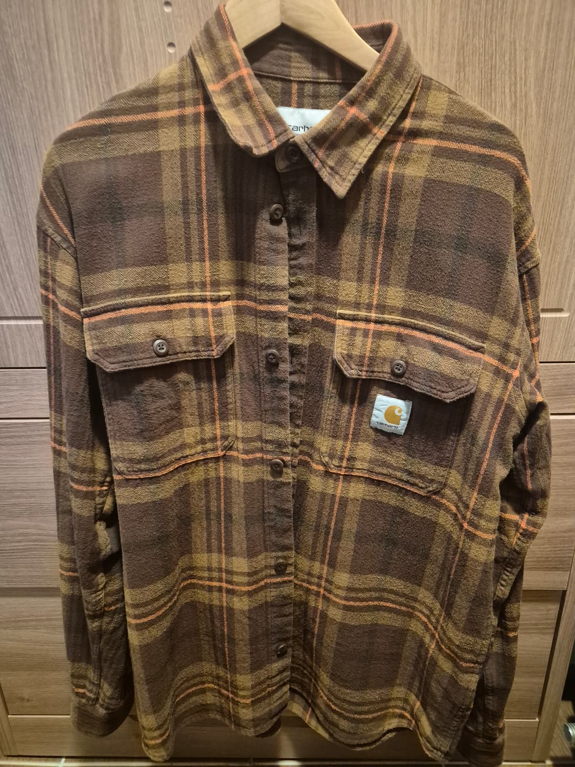 칼하트 wip 브라운 체크셔츠 XL 상품이미지2