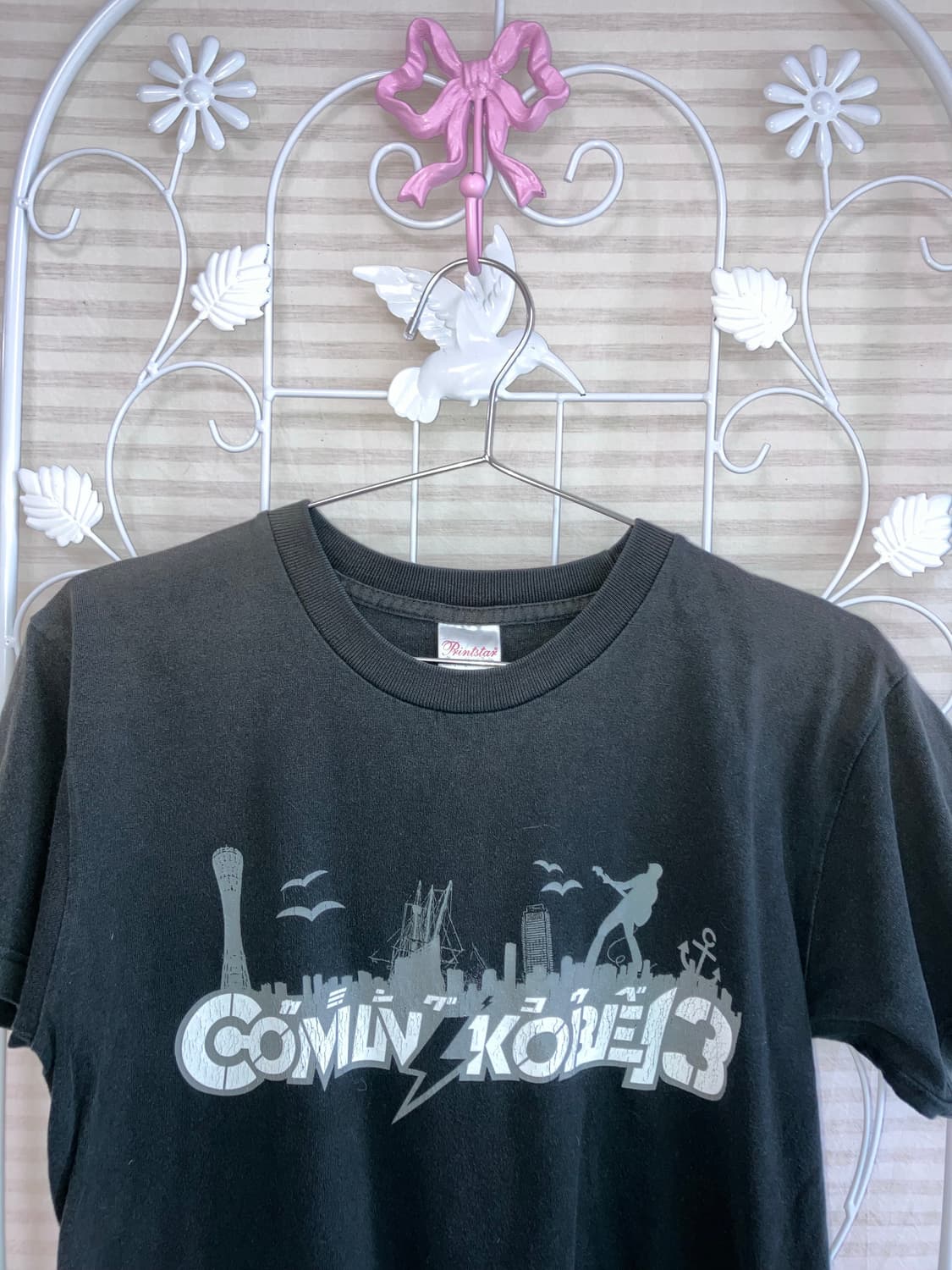 빈티지 블랙 레터링 티셔츠 y2k 스트릿 갸루 펑키 446  상품이미지4