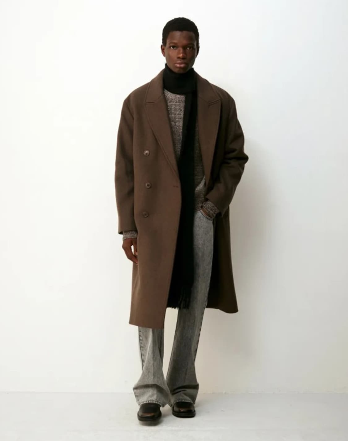 쿠어 COOR MTR 오버핏 캐시미어 블렌드 더블 롱 코트 PN5586 상품이미지2