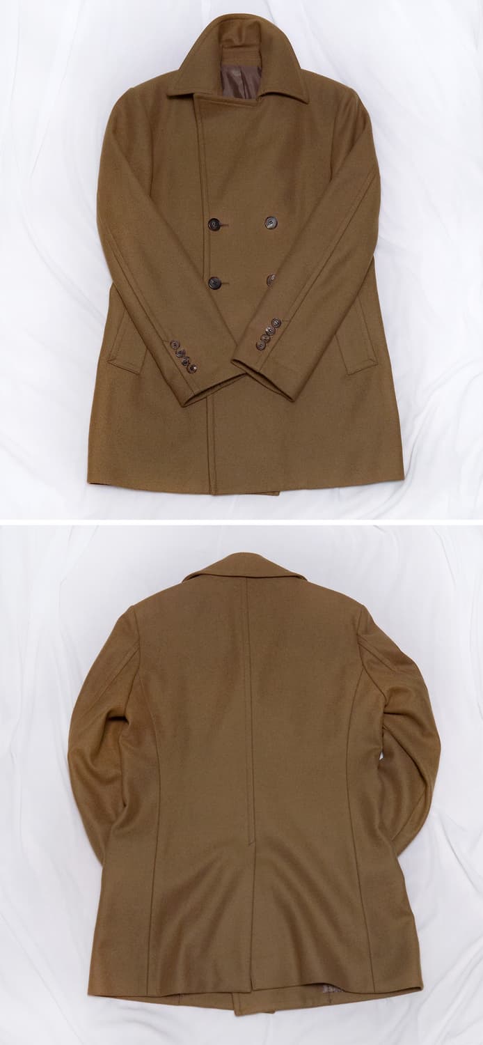 DKNY 울캐시미어 카멜 브라운 클래식 더블 코트 자켓 (100+) 상품이미지3