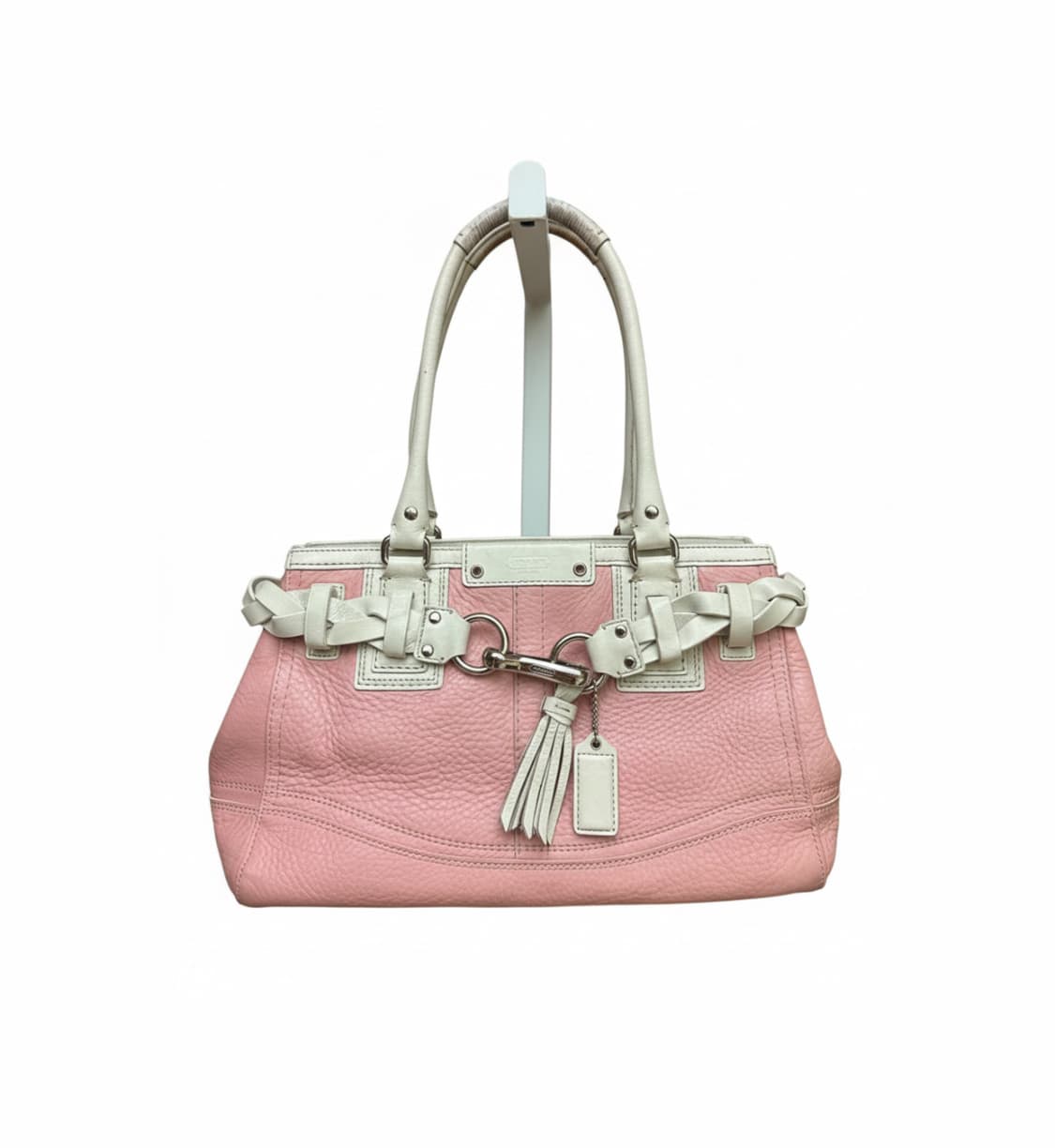 Coach Y2k 핑크 화이트 토트백 상품이미지1