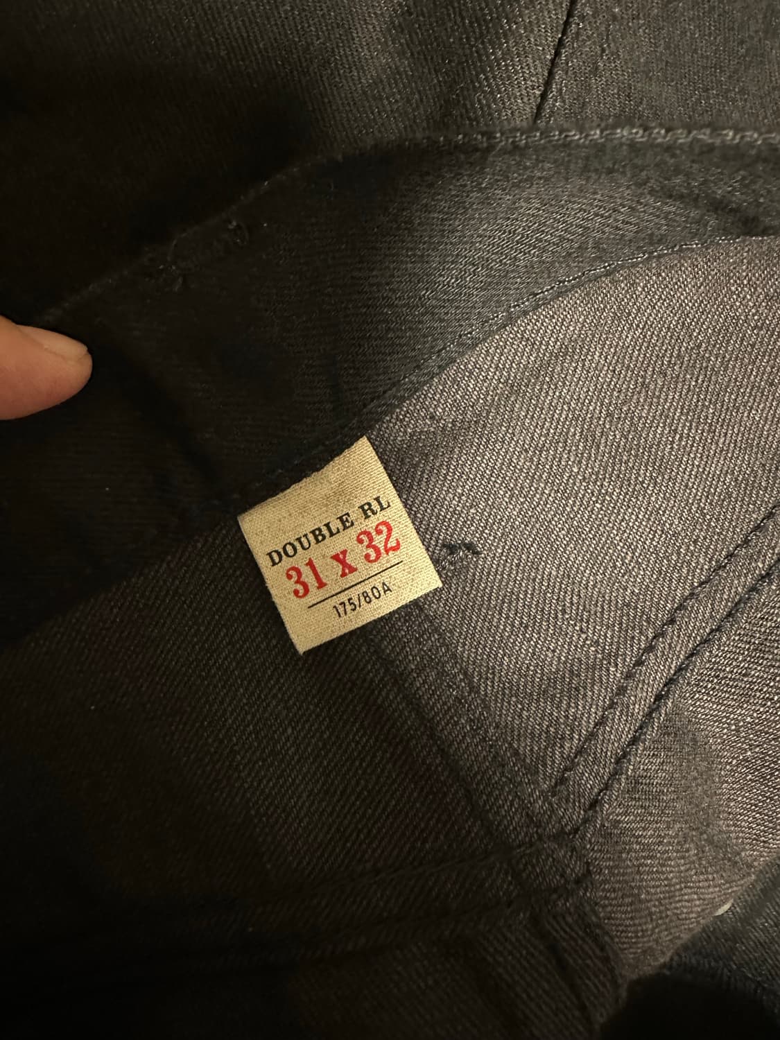 RRL 빈파포 블랙온블랙 판매 31/32 상품이미지5