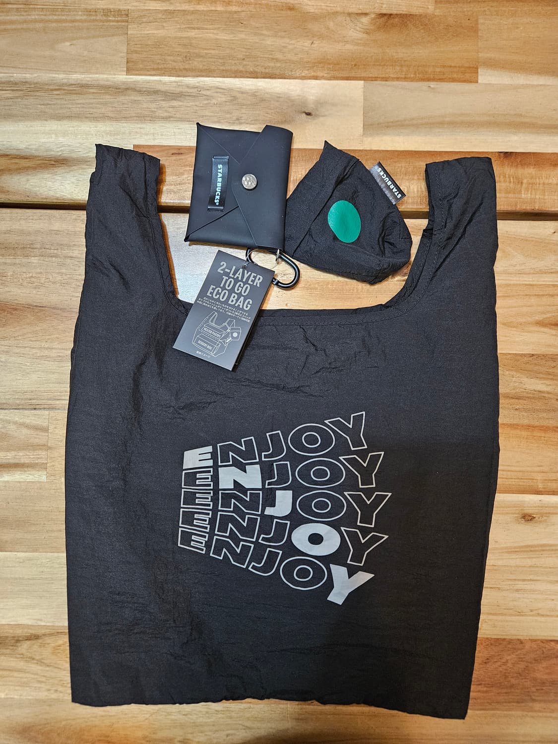 일본스타벅스 블랙 ENJOY 에코백 풀세트 상품이미지1