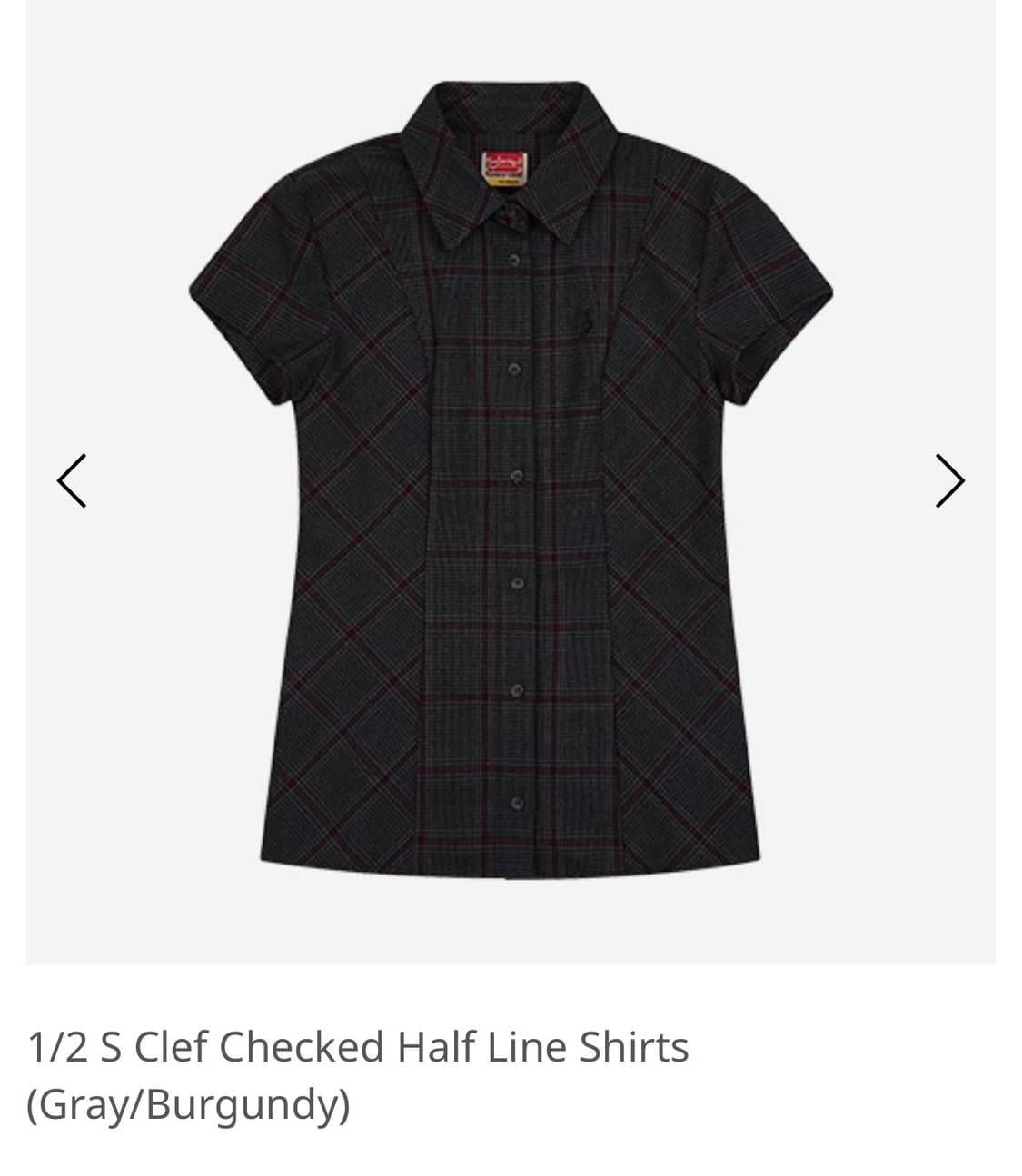 사파리스팟 셔츠 1/2 S Clef Checked Half Line  상품이미지1