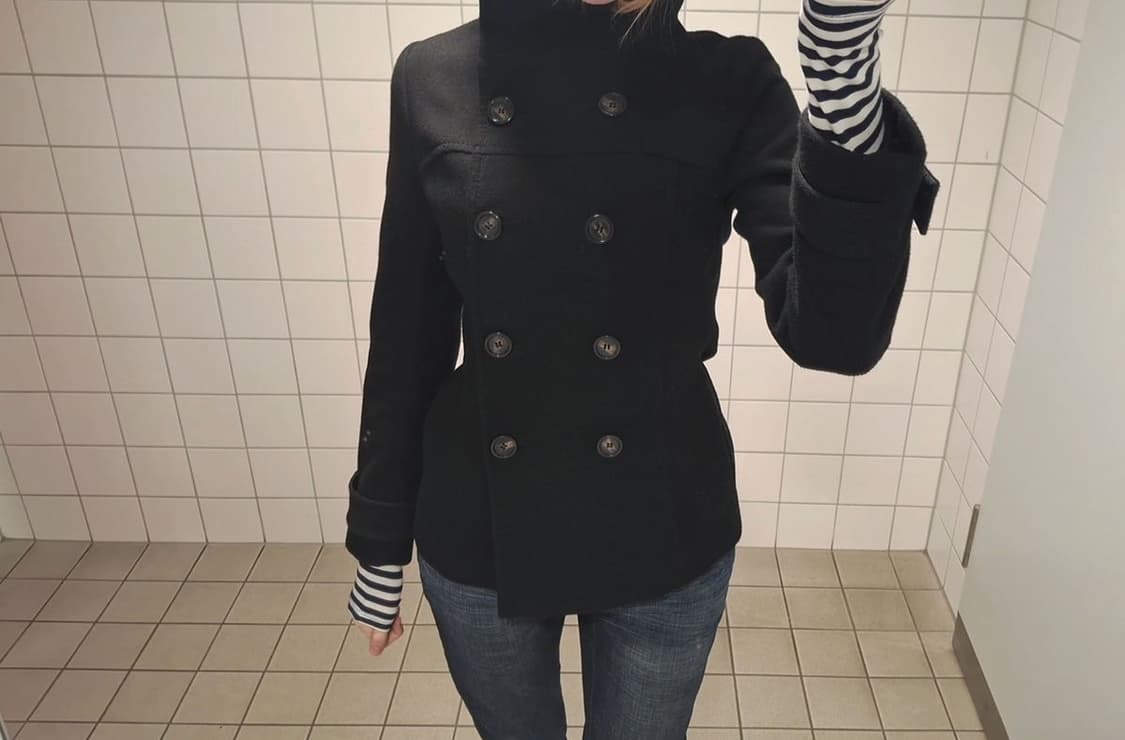 더블 버튼 자켓 - 블랙 40 상품이미지2