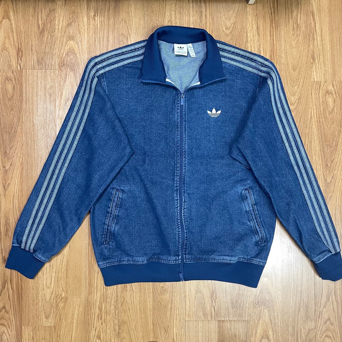아디다스 아디컬러 데님 트랙탑 블루 XL 상품이미지1