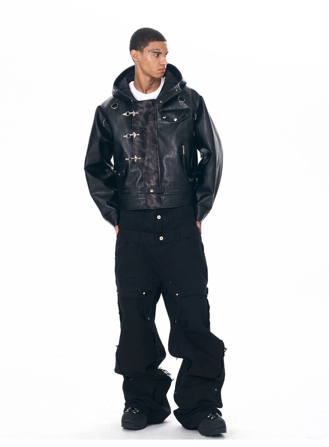 Nightbind Buckle Hooded Rider Bomber 상품이미지5