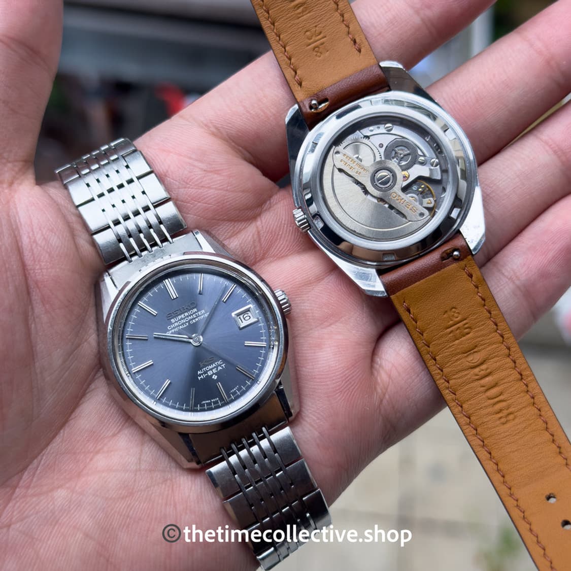 씨스루백 빈티지 그랜드세이코 킹세이코 로드매틱 투명 유리 케이스백 상품이미지3