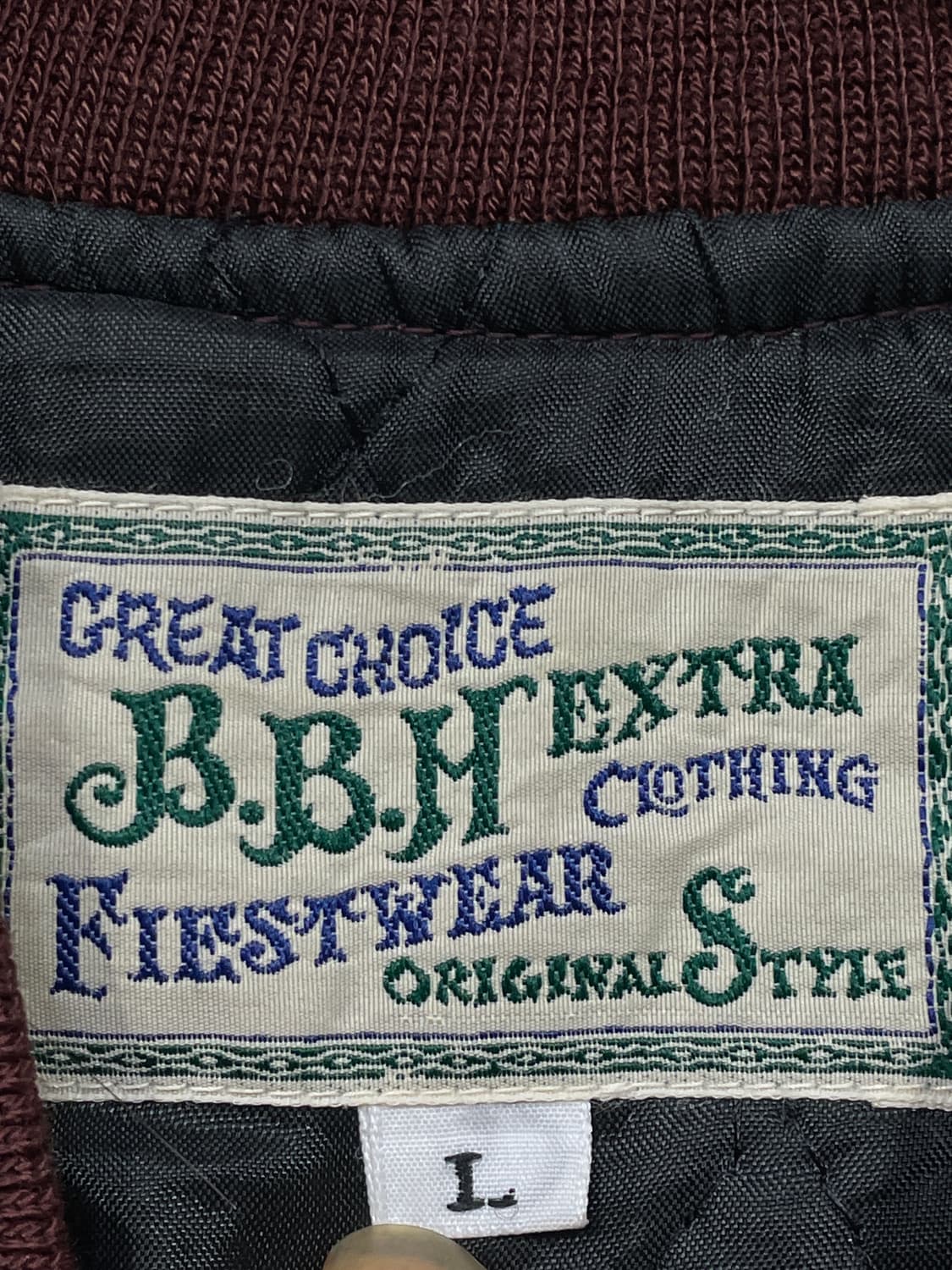 JPN 일본 브랜드 BBH 벨벳 빅로고 재패니즈 자수 스카잔  L 상품이미지7