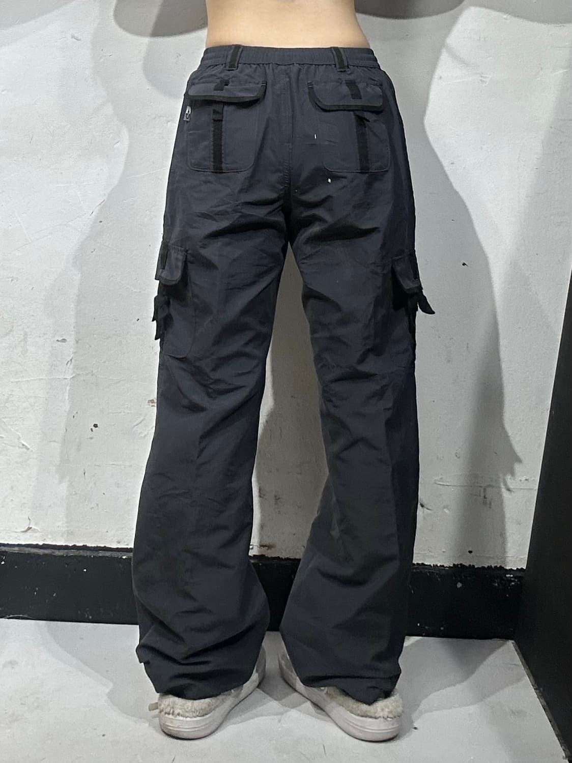 00s 아디다스 차콜 와이드 카고 바지 트랙 팬츠 추리닝 바지 M  상품이미지3