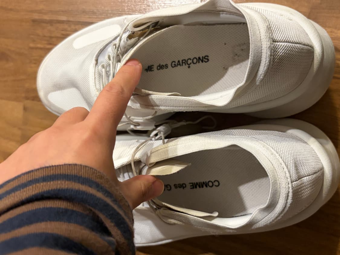 살로몬 꼼데가르송 센스필 플랫폼 화이트 235사이즈 상품이미지4