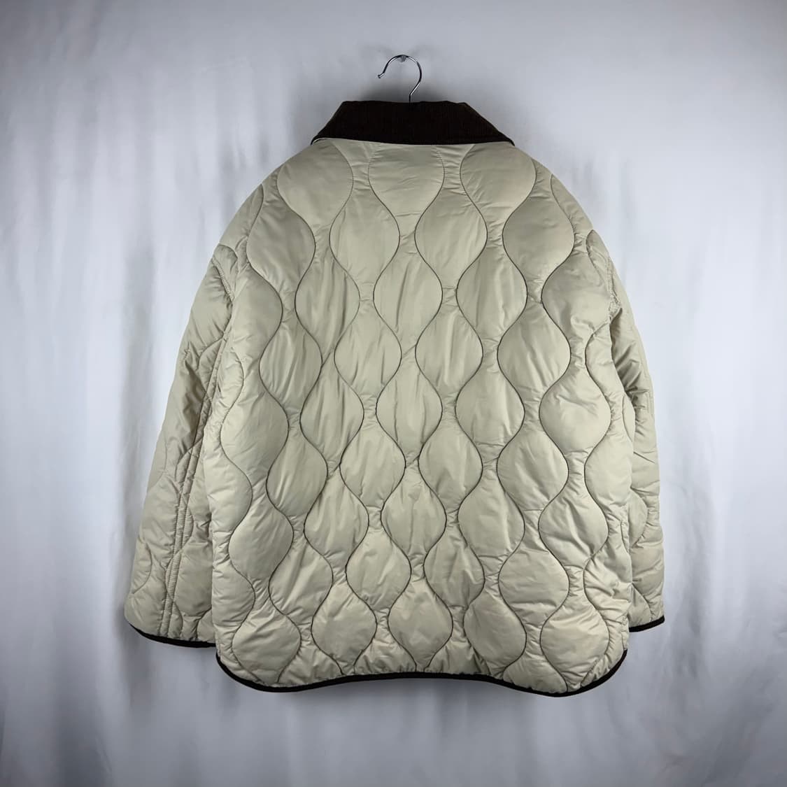 M) OUXUEQI 퀄팅 솜 패딩 버튼 자켓 베이지 상품이미지6