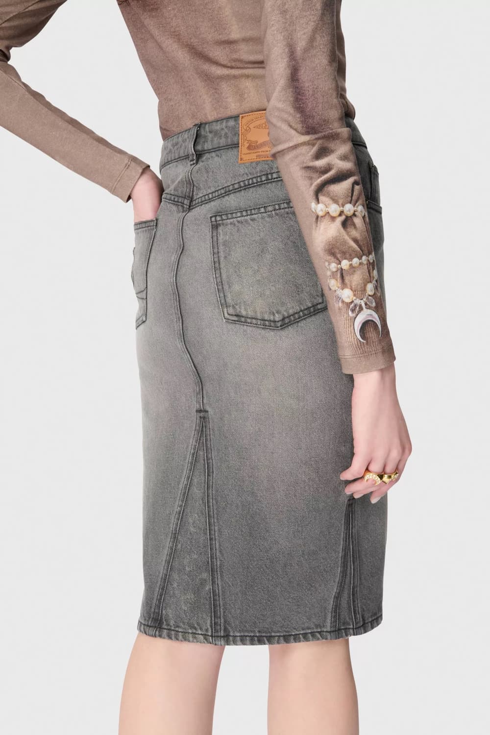 [S,M]마린세르 25fw 트롱프뢰유 니트 저지 티셔츠/베이지 상품이미지2