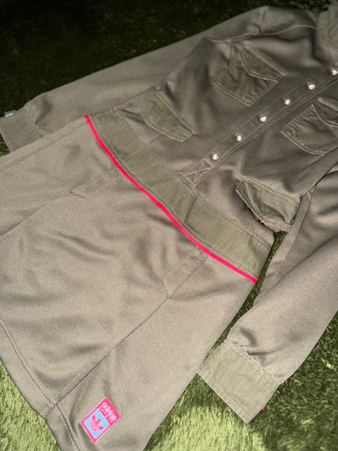 [85] 00s 아디다스 오리지널스 패치워크 밀리터리 저지 원피스 상품이미지6