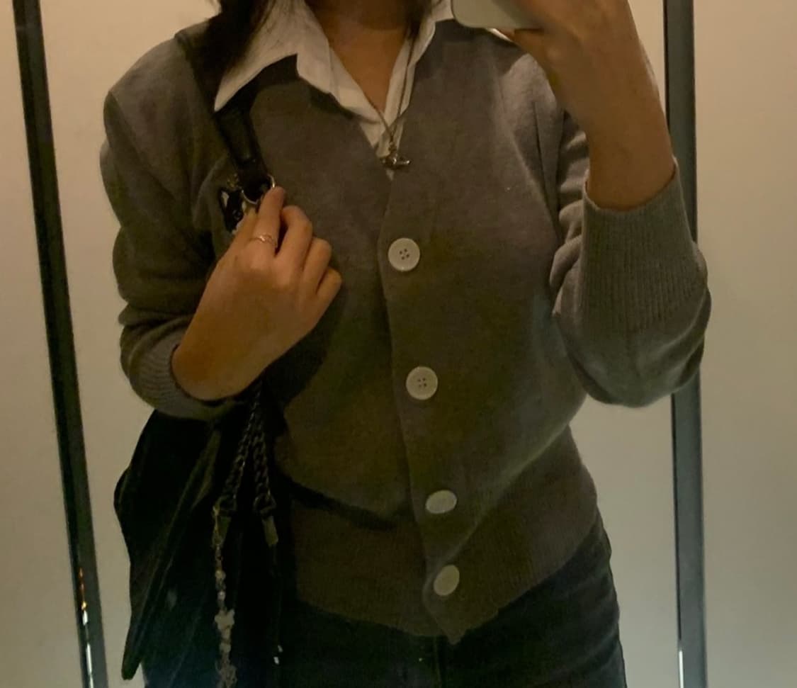 난닝구 블라우스 카라 일체형 가디건 상품이미지2