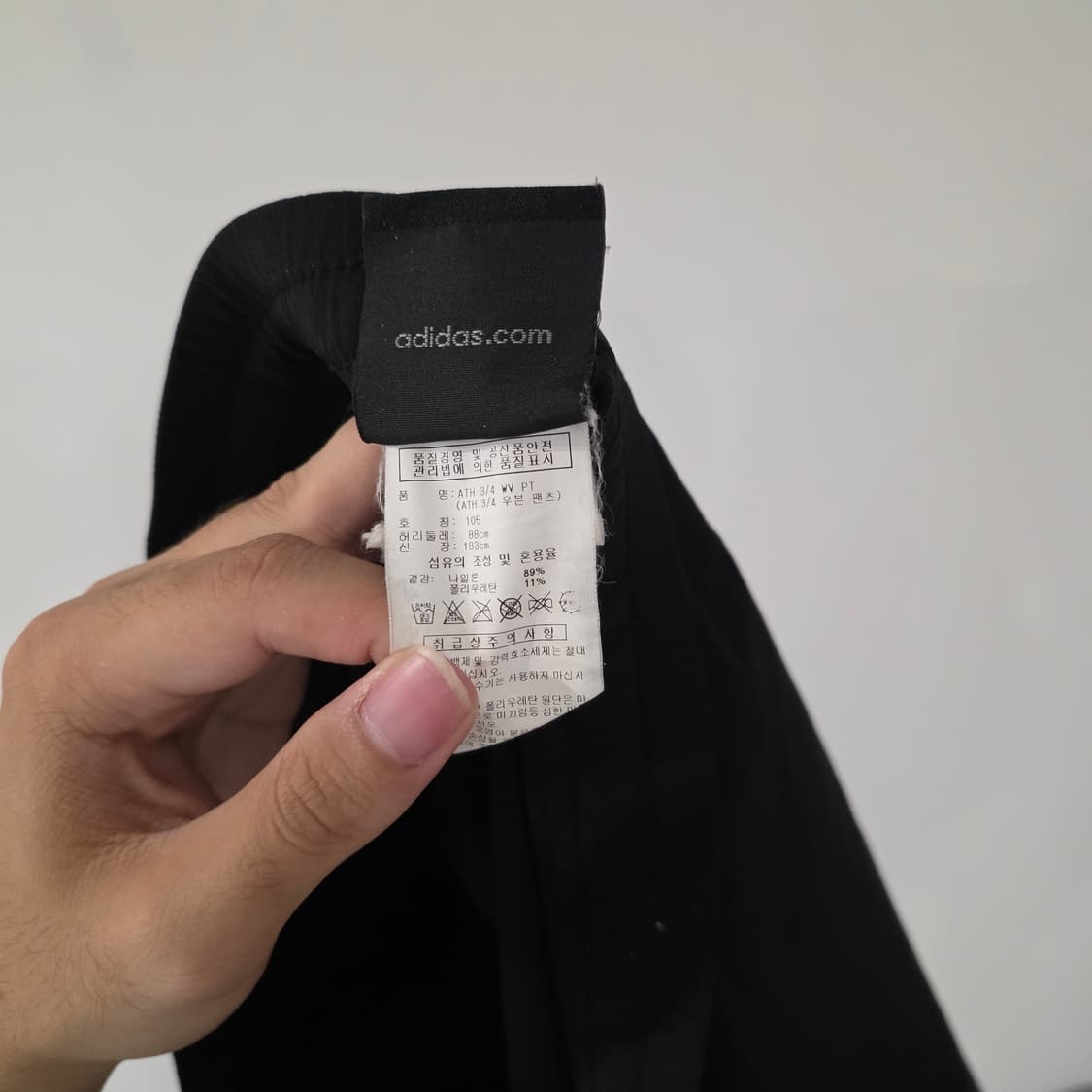 아디다스 블랙 7부 트레이닝 바지 105 상품이미지4