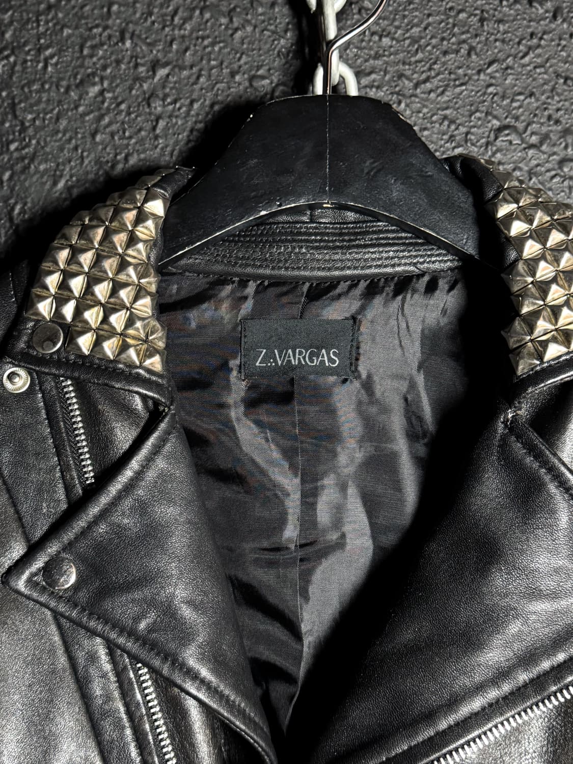 Z. VARGAS – Stud Leather Riders Jacket   상품이미지3