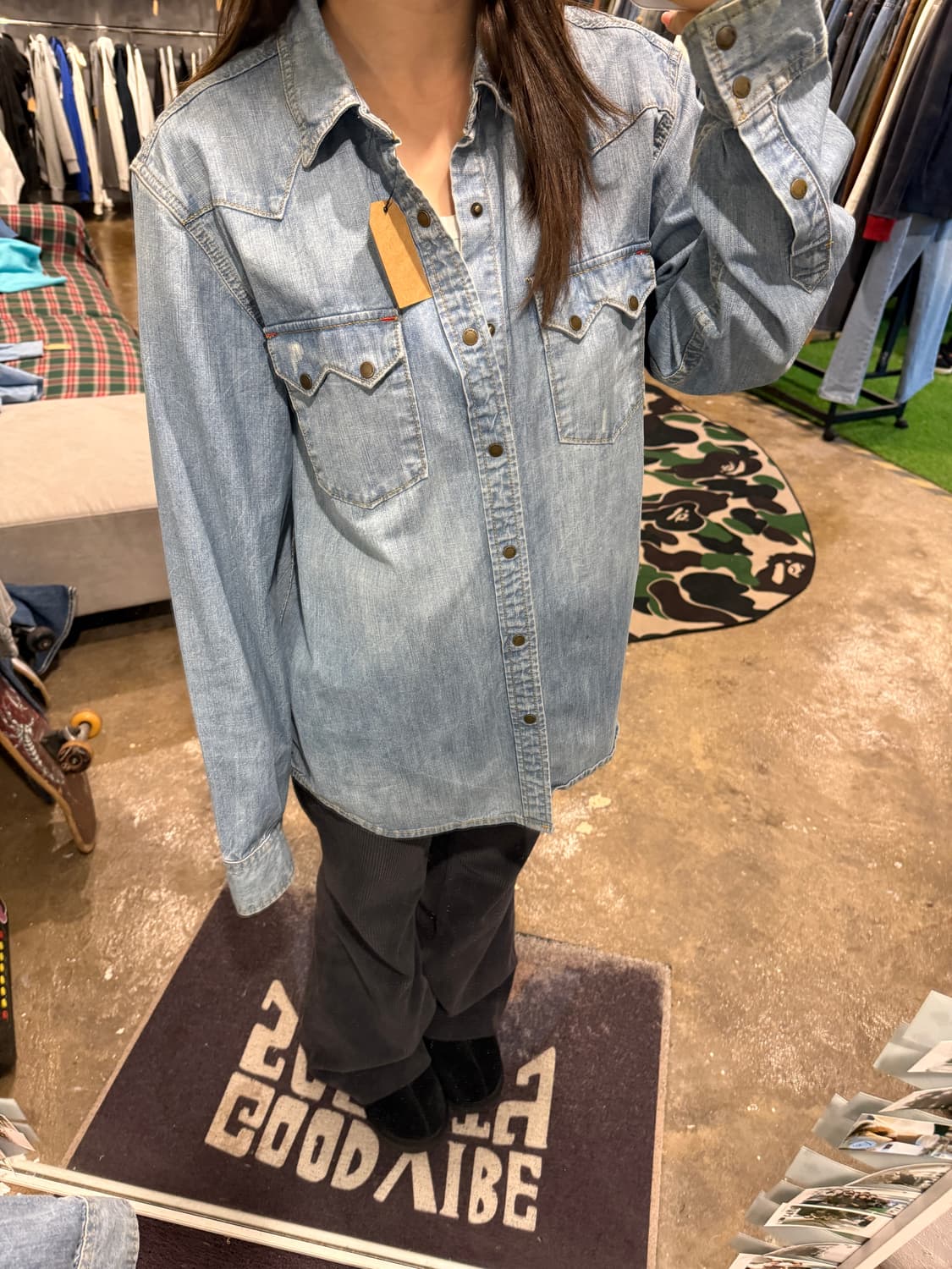 GUESS LINCOLN 데님 웨스턴 셔츠 상품이미지6