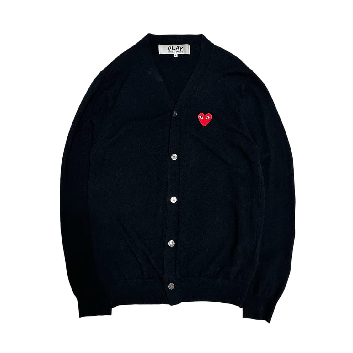[L] 꼼데가르송 블랙 가디건 상품이미지1