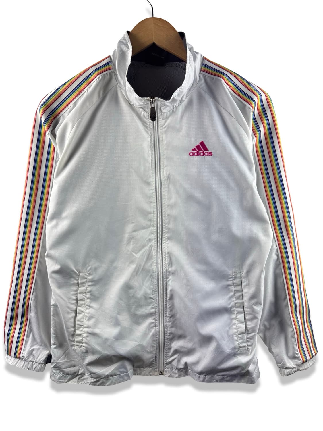 아디다스 화이트 레인보우 바람막이2242 상품이미지1
