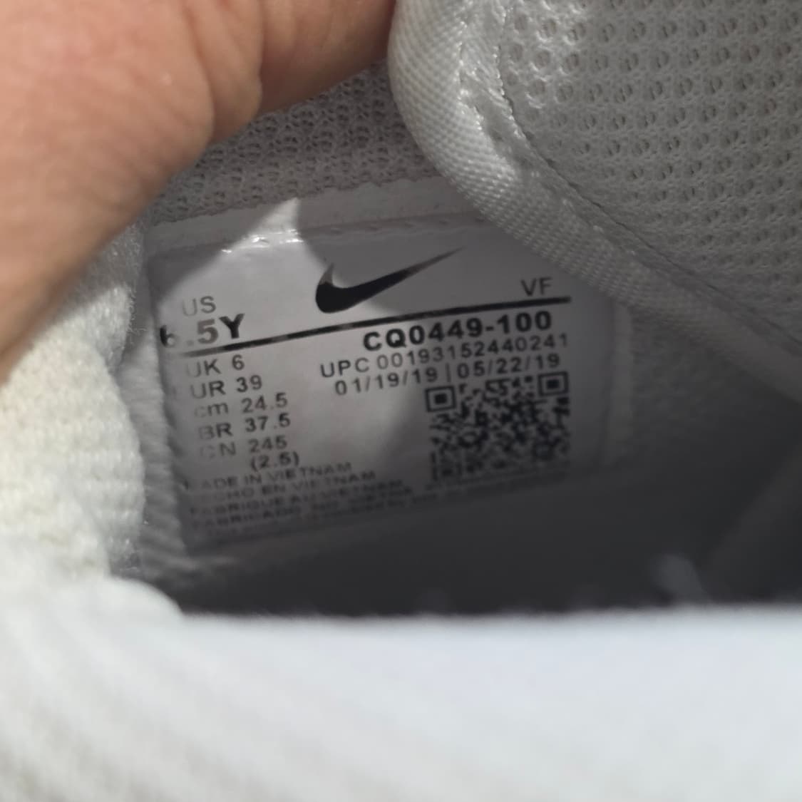 5w-8:나이키 에어포스 1 하이화이트/그레이 (245) 상품이미지10